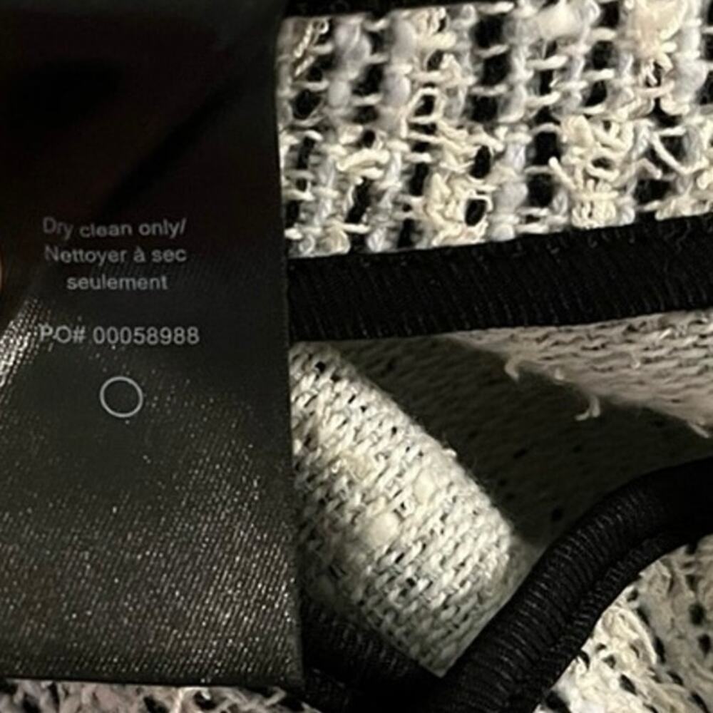 Rag & Bone Tweed Deconstructed Textured Blazer Jacket Black & White Wool Sz 0 - Picture 7 of 16